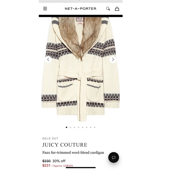 Juicy Couture Faire Isle Cardigan - Picture 6 of 6